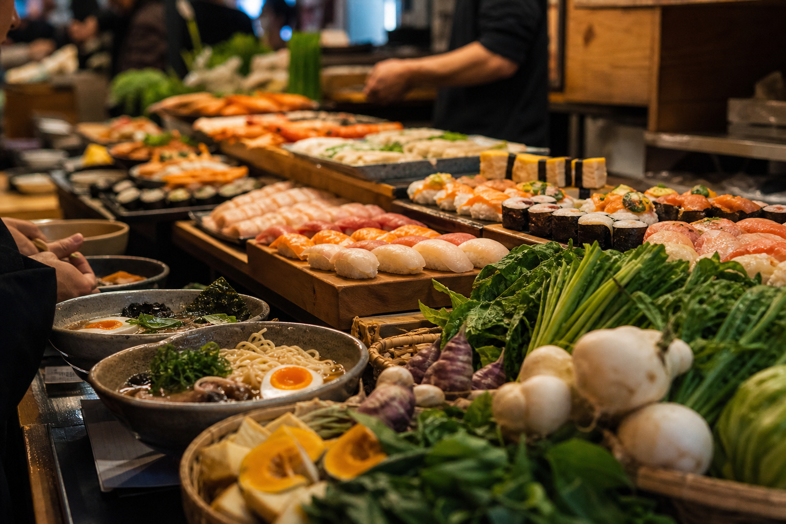 food-market travel scene
