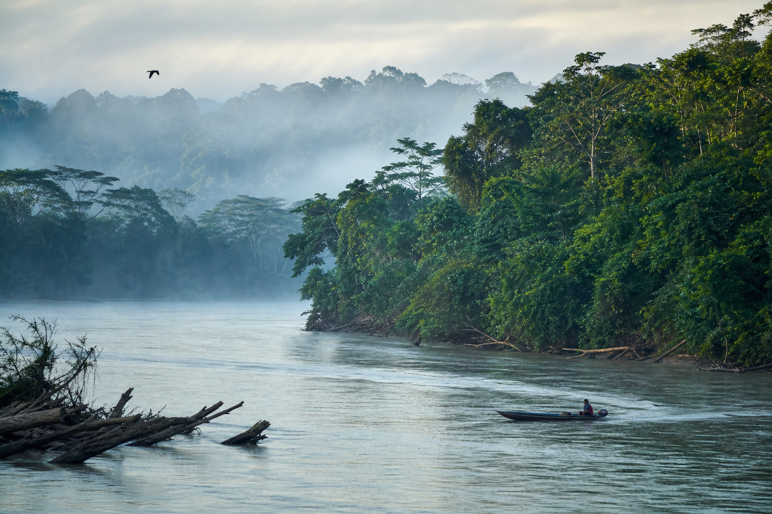 Amazon basin travel scene