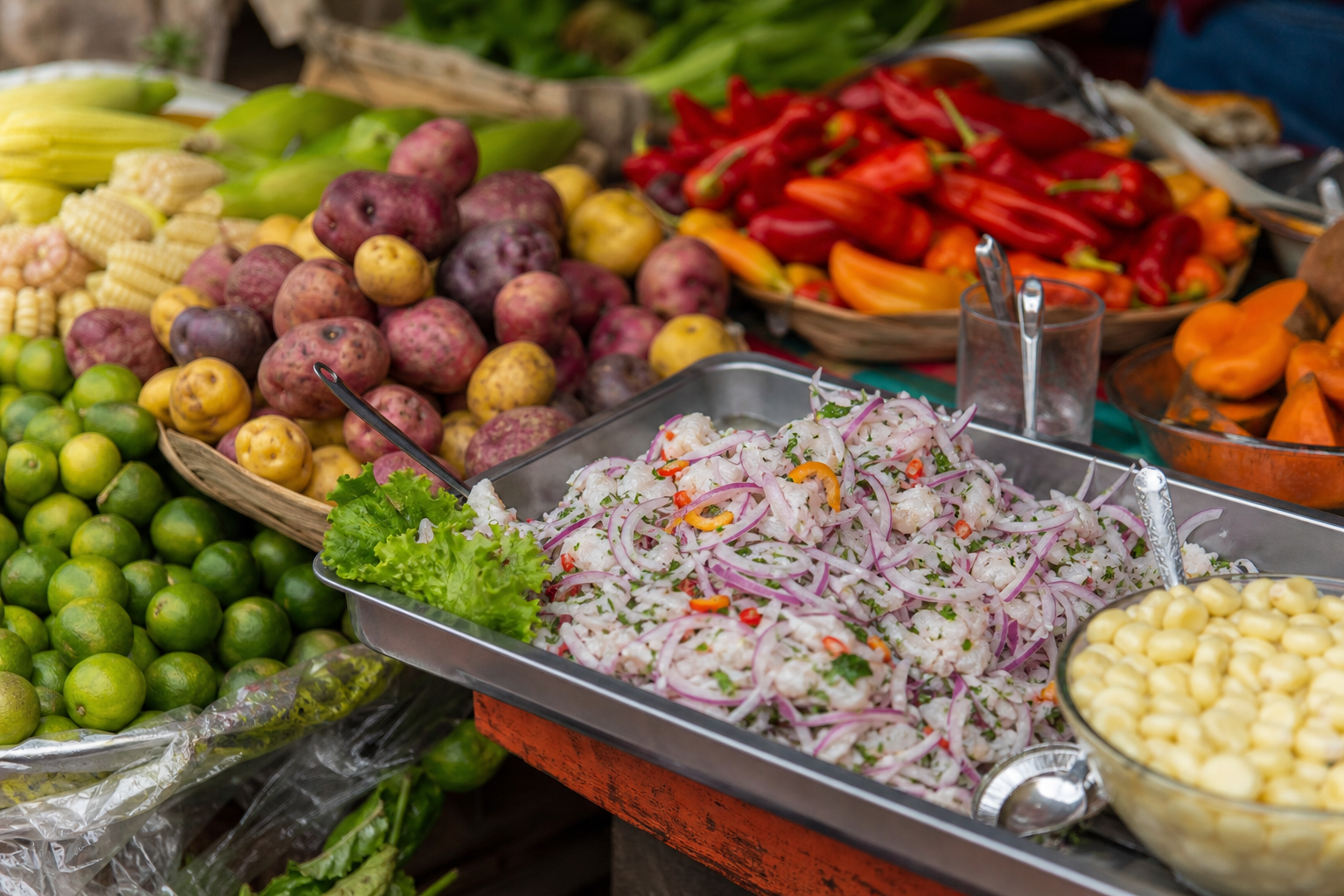 food-market travel scene